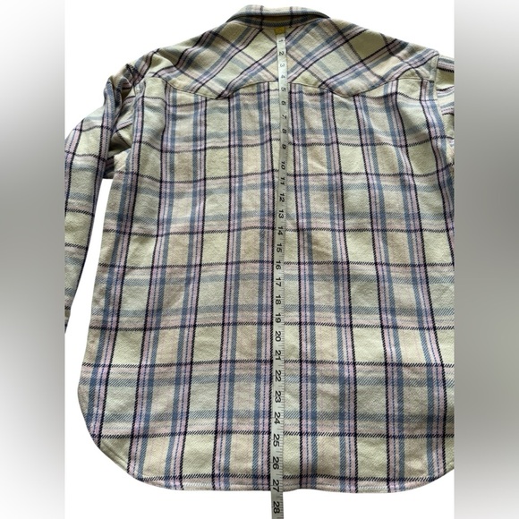 J. Crew Reimagined Thick Flannel Pockets 100% Cotton Pearl snap Button Size 8 - Picture 11 of 13